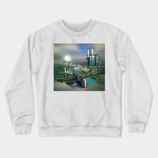 Industrial Futuristic City Crewneck Sweatshirt